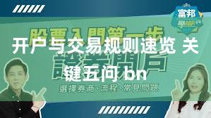 开户与交易规则速览 关键五问 bn