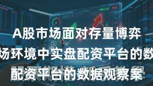 A股市场面对存量博弈格局的市场环境中实盘配资平台的数据观察案